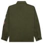 Patched Military Shirt - Olive Drab