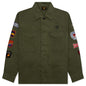 Patched Military Shirt - Olive Drab