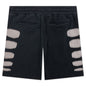 Patchwork Moto Short - Washed Black