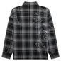 Plaid Beaded Oversized Shirt - Black