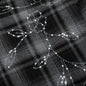 Plaid Beaded Oversized Shirt - Black