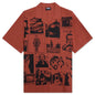 Choices Camp Collar Button Down - Orange