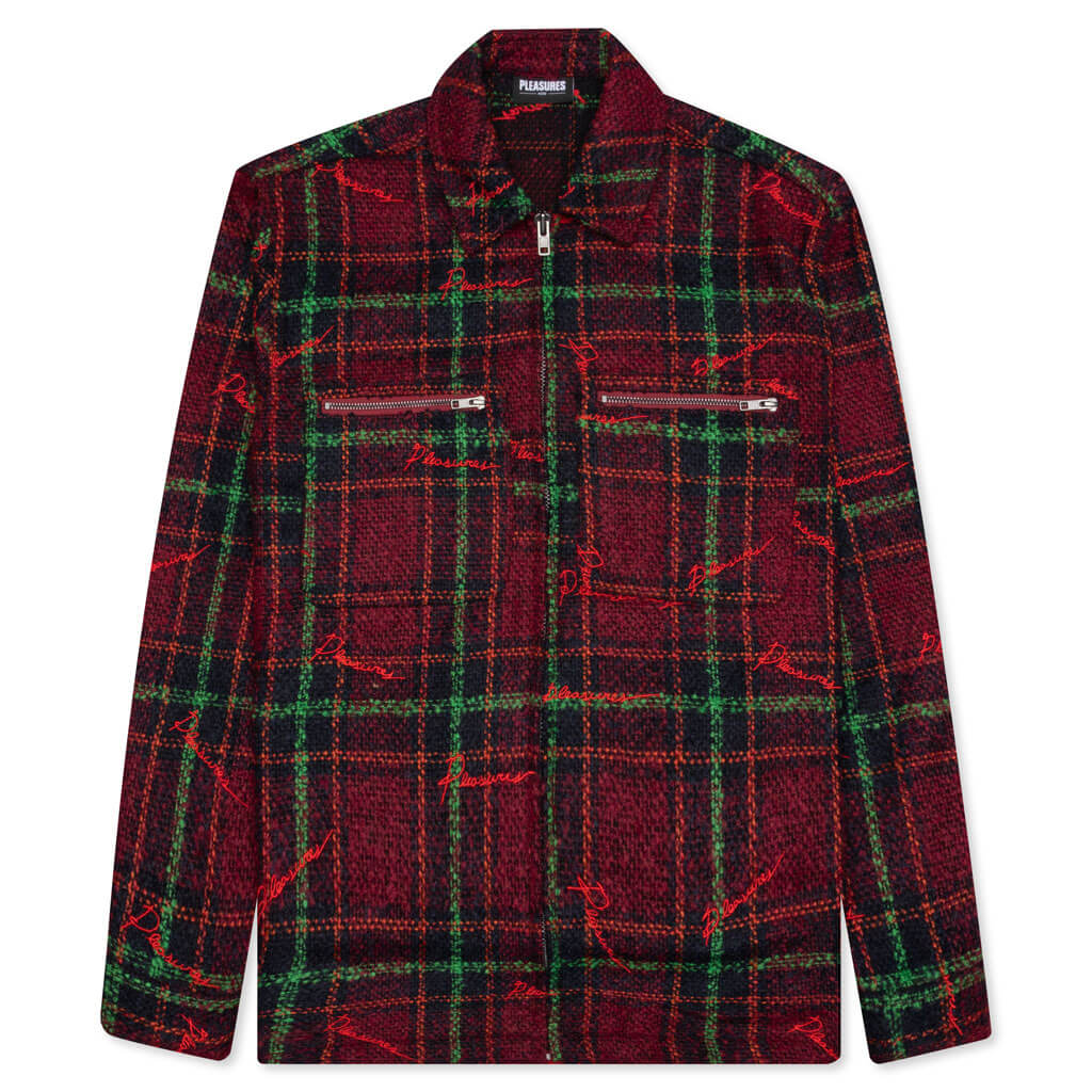 Nocturnal Woven Work Jacket - Dark Red