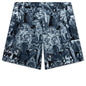 Silk Bermuda Shorts with Hubert Objects - Black/Navy