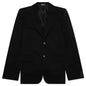 Plus Tailored Wool Blend Blazer - Black