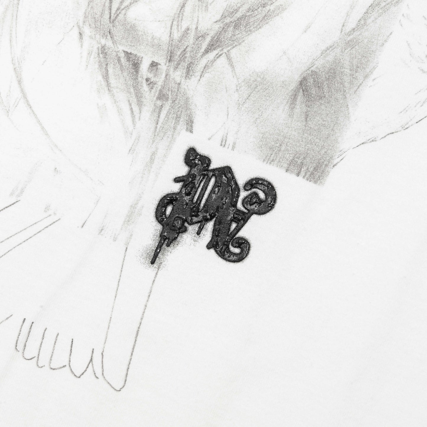 Portrait Pencil Over Tee - Off White/Grey