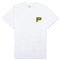 Block "P" S/S Tee - White