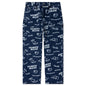 Printed Denim Baggy Jeans - Indigo