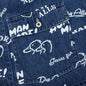 Printed Denim Coverall Jacket - Indigo
