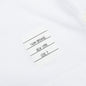 Center Back Stripe Pique Tee - White