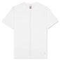 Center Back Stripe Pique Tee - White