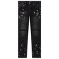 P001 - Black Paint Knee Slit Jacquard Monogram