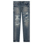 Purple Denim P001 - Indigo Four Pocket Destroy w/ Silicone Outline