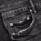 Purple Denim P004 - Blowout Released Hem Black