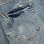 Purple Denim Mid Indigo Acid Bleach