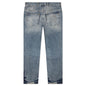 R3 Distressed Baggy Denim - Blue/Cream