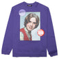 Girl In Red Destroyed Crewneck Sweater - Purple