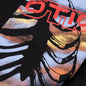 Oversised T-Shirt With Printed Pocket Holes - Black