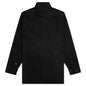 Oversized Bicolor R Pin Denim Shirt - Black