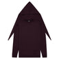 Regular Fit Hoodie with Knot Hood - Dark Aubergine