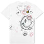 Raf Simons x Smiley Student Drawing Print Big Fit T-Shirt - White