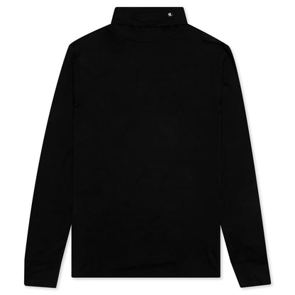 Uni Sous Pull Rollneck Top - Black/White