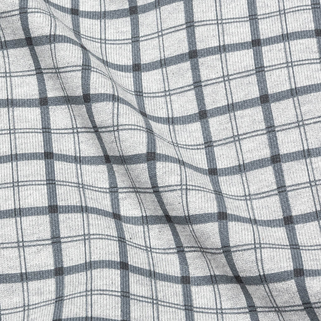 Checker Hooded Sweatshirt - Khaki