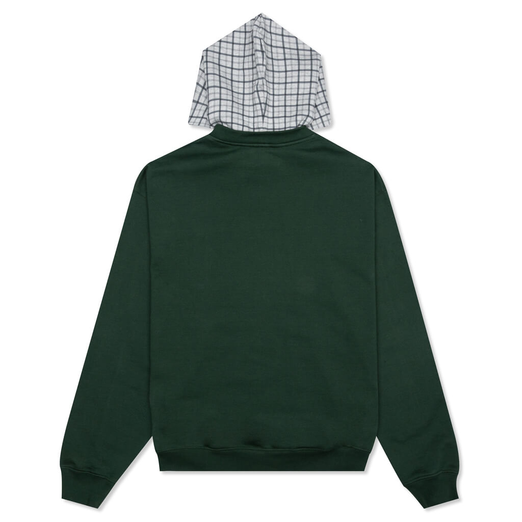 Checker Hooded Sweatshirt - Khaki