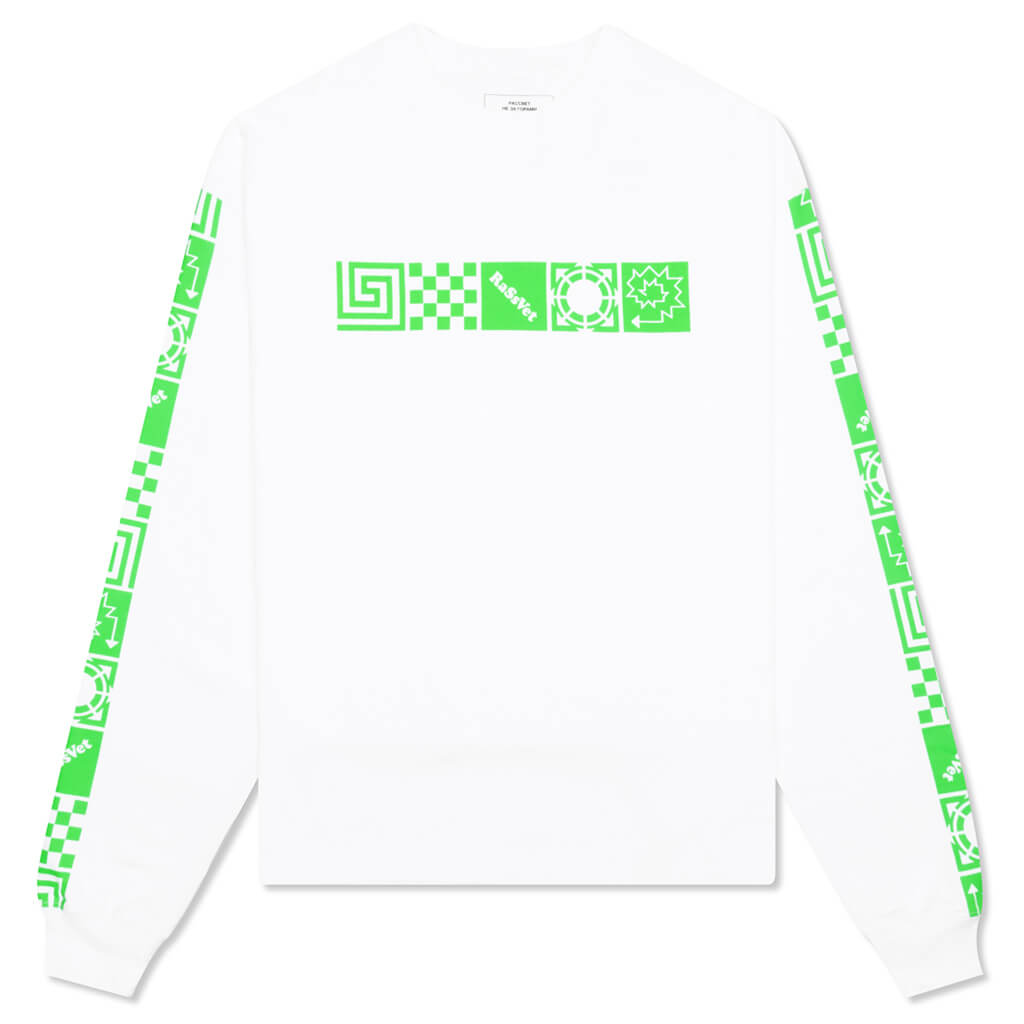 Square Logos L/S Tee - White