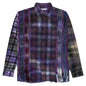 Rebuild 7 Cut Flannel Zipped Shirt  - Multi/ Tie Dye