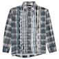 Rebuild Flannel Ribbon Shirt Reflection - Aqua/Grey