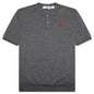 Red Emblem S/S Polo Neck - Grey