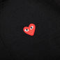 Red Emblem S/S V Neck Cardigan - Black