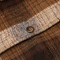 Brushed Wool Flannel Button Down Shirt - Brown