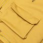 Flannel Lined Cotton Canvas Cargo Jacket - Hotshot Yellow