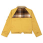 Flannel Lined Cotton Canvas Cargo Jacket - Hotshot Yellow
