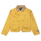 Flannel Lined Cotton Canvas Cargo Jacket - Hotshot Yellow