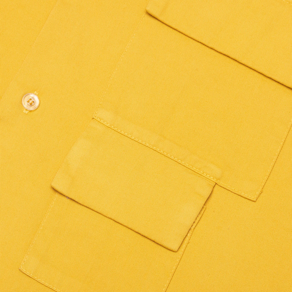 S/S Cotton Cargo Button Down Shirt - Yellow