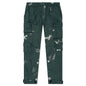 Stamp Print Cotton Canvas Cargo Trouser - Green