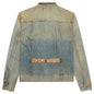Washed Denim Jacket w/ Corduroy Collar - Denim