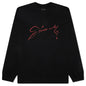 Chandelier and Snake Print Long Sleeve T-Shirt - Black