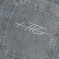 Rhinestone Wide Leg Pant - Indigo