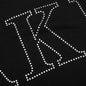 Rhinestone Zip Up - Washed Black