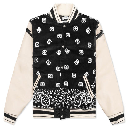 Bandana Bomber Jacket - Black/White