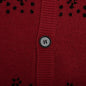 Bandana Knit Cardigan - Red/Black