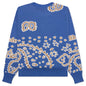 Bandana Knit Crewneck - Light Blue