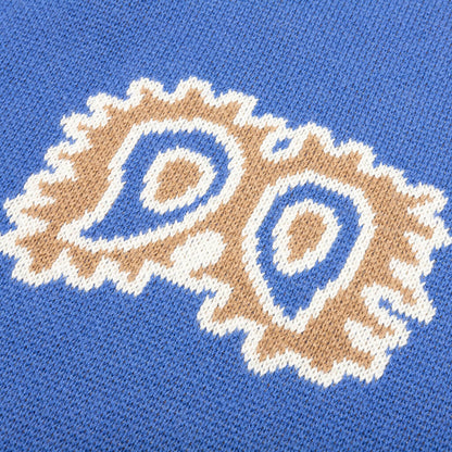 Bandana Knit Crewneck - Light Blue