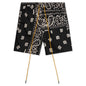 Bandana Print Swim Short - Black/White