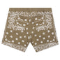 Bandana Shorts - Khaki