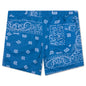 Bandana Track Short - Blue/Creme